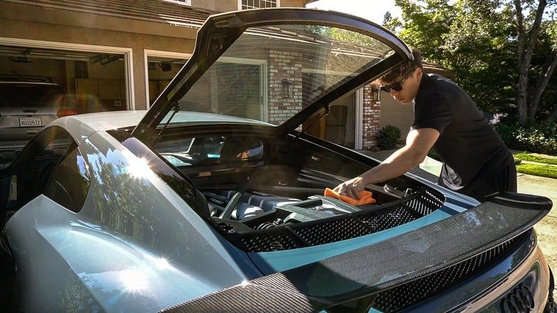 JS Auto Detailing detailing the interior of a car